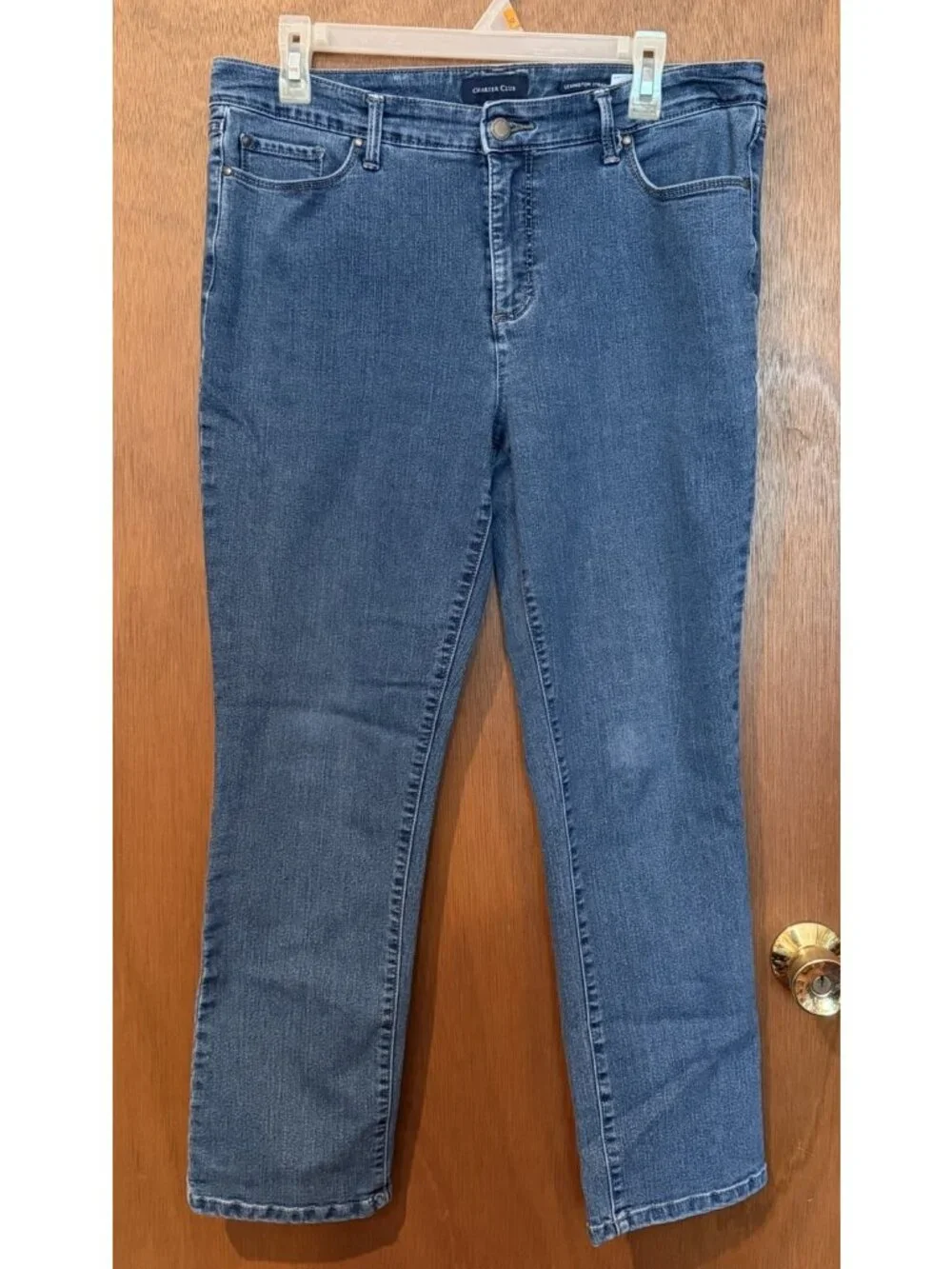 Charter Club Lexington Straight Leg Blue Size 14 Petite denim jeans soft prewash
